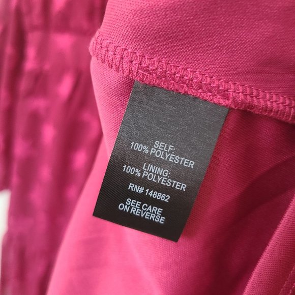 Torrid Chiffon Star Long Sleeve Dress Plus Size 2X Beaujolais Burgundy - Picture 7 of 8